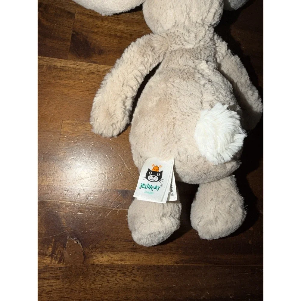 Jellycat Bashful Tan Bunny Plush Small Mini London Stuffed Toy Animal 8